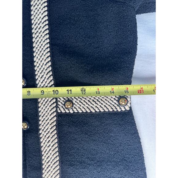 VTG Adolfo New York Women's sz Sm (see descr*) Wool Gold Buttons Cropped Blazer - Picture 7 of 13